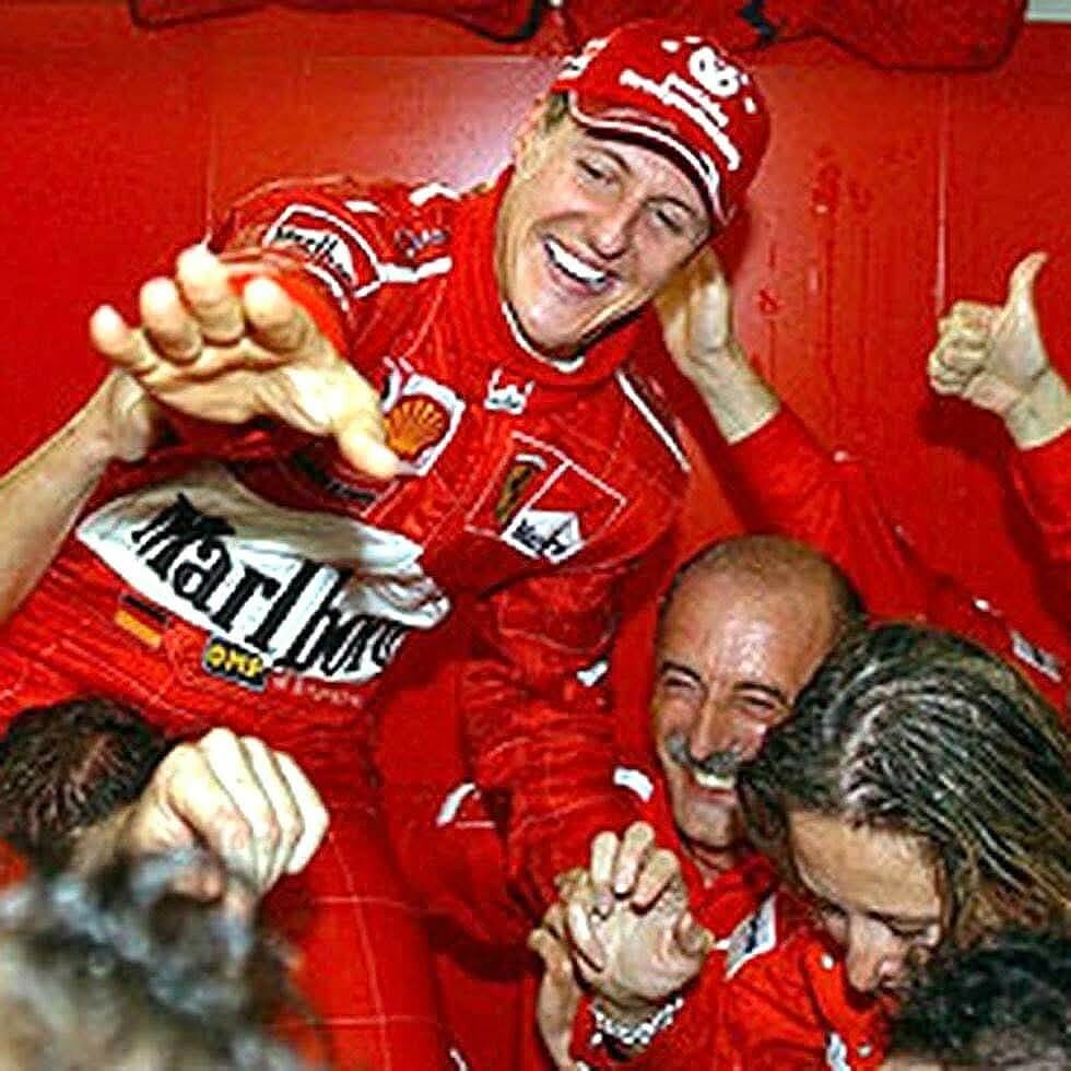 Giulio Ciceri con Michael Schumacher
