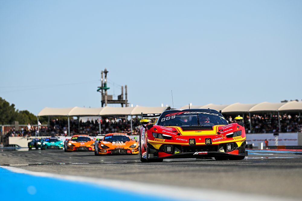 Rovera in azione con la Ferrari