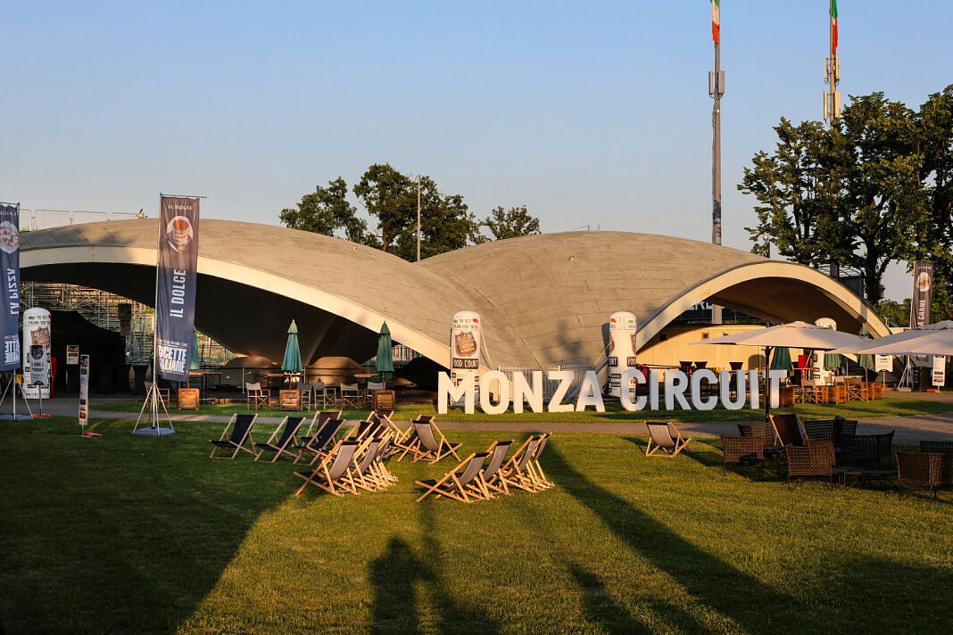 La zona dove viene allestita la Fanzone all'Autodromo di Monza