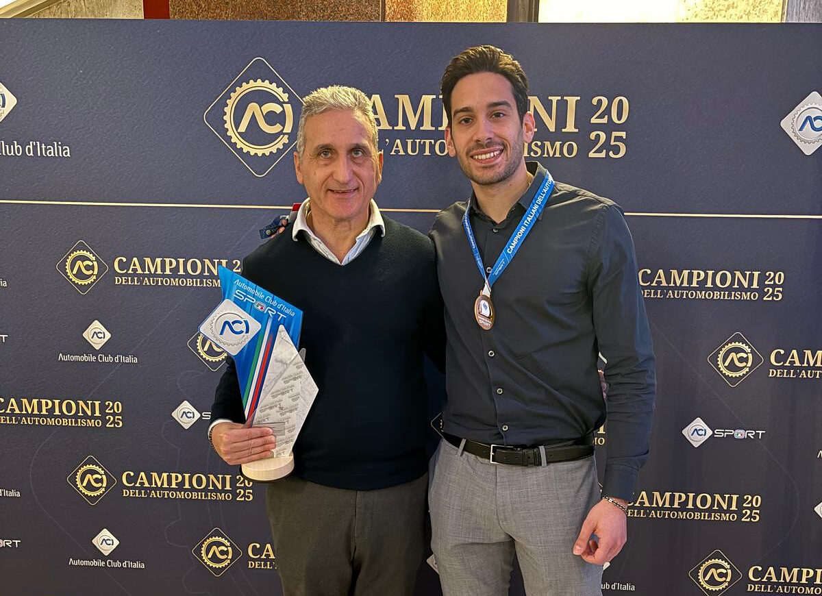 Paolo Calcagno con il padre Gaetano alla premiazione nazionale
