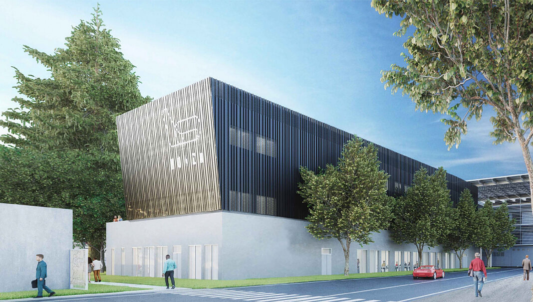 Un render del progetto della nuova sala stampa