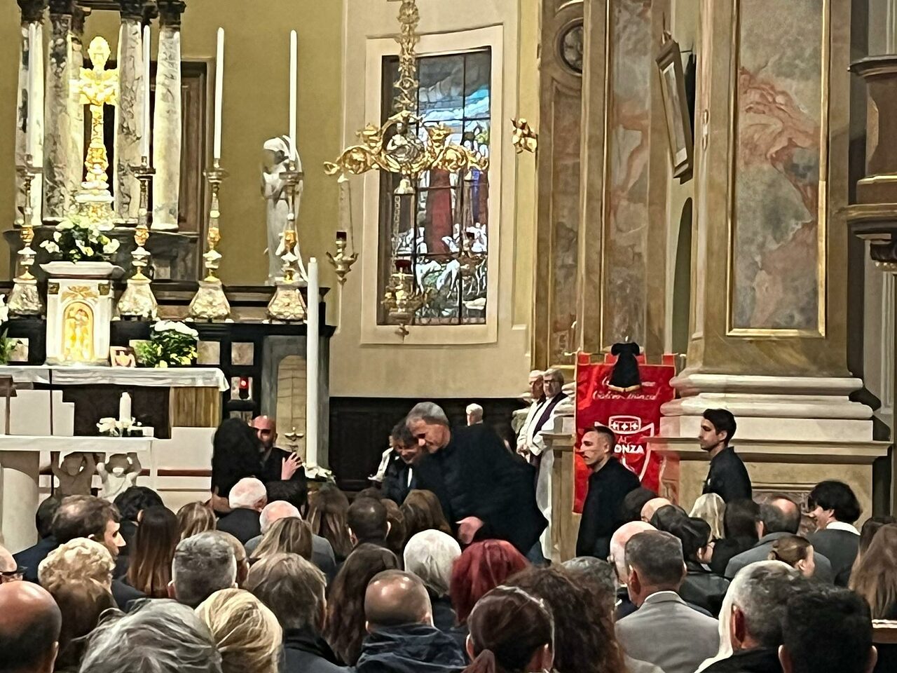 Zaffaroni, D'Errico e Guidetti - funerale Colombo