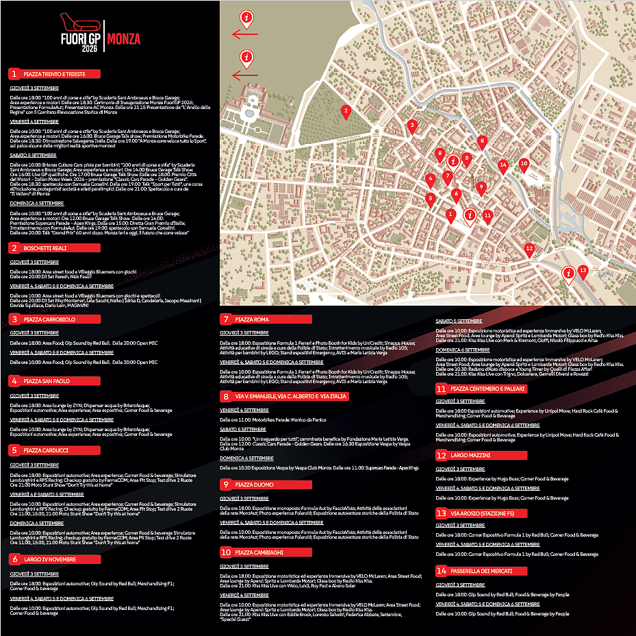 La mappa della Città per il FuoriGP