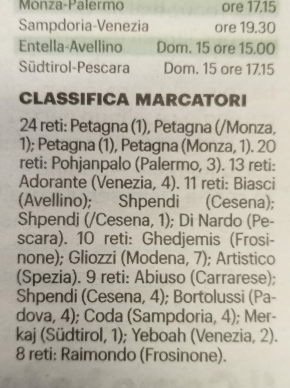 Su “Il Giorno” Petagna con 24 reti precede Pohjanpalo…