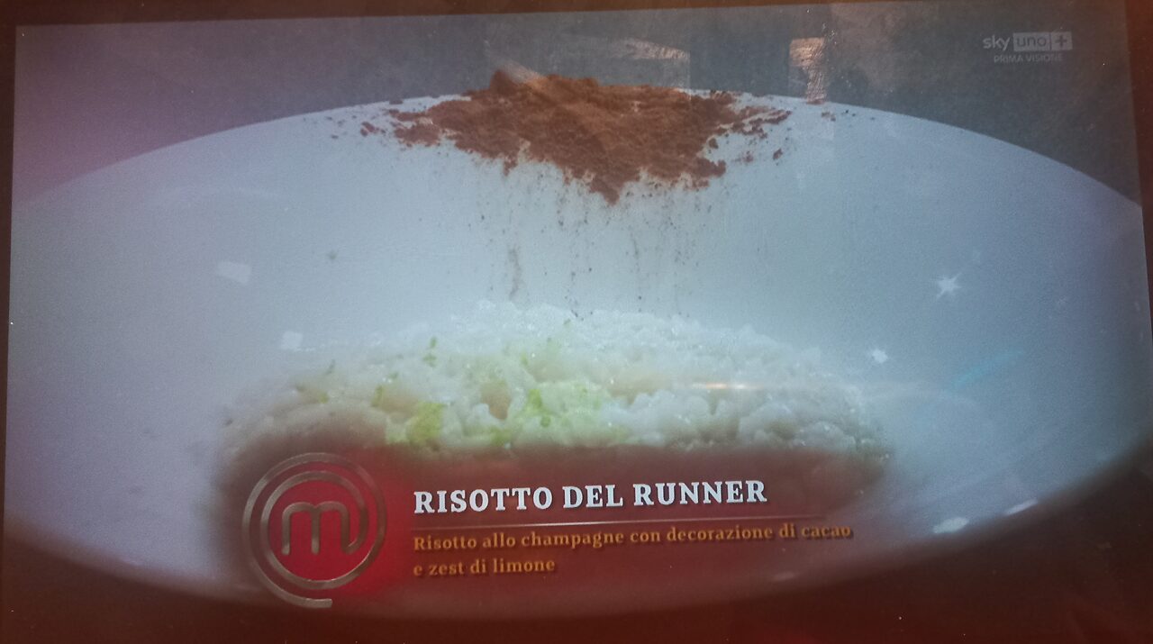 Il risotto di Ugo Mask a Masterchef