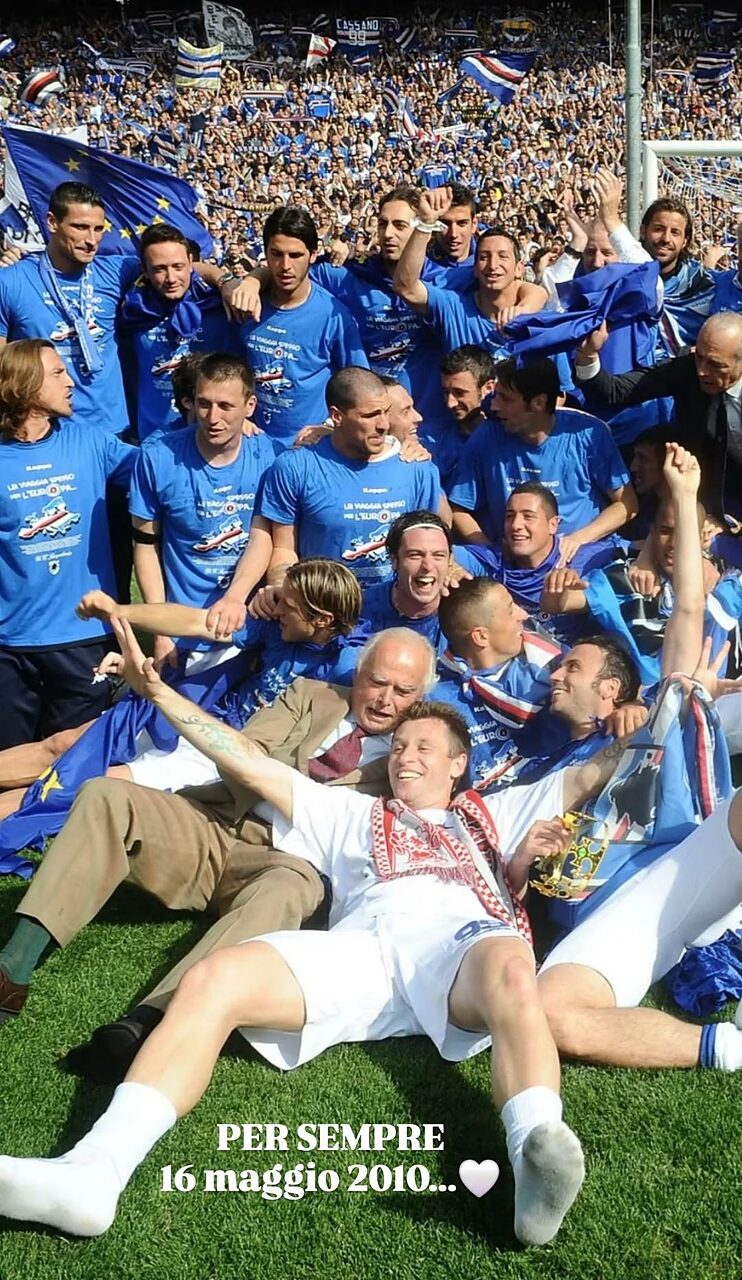 Cassano ricorda la qualificazione Champions con la Sampdoria