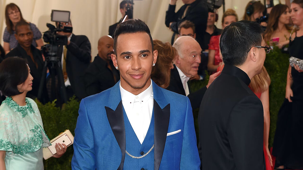 Lewis Hamilton al Met Gala nel 2015