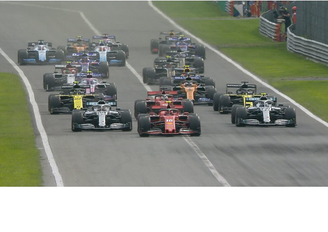 il via del gp di Monza del 2019