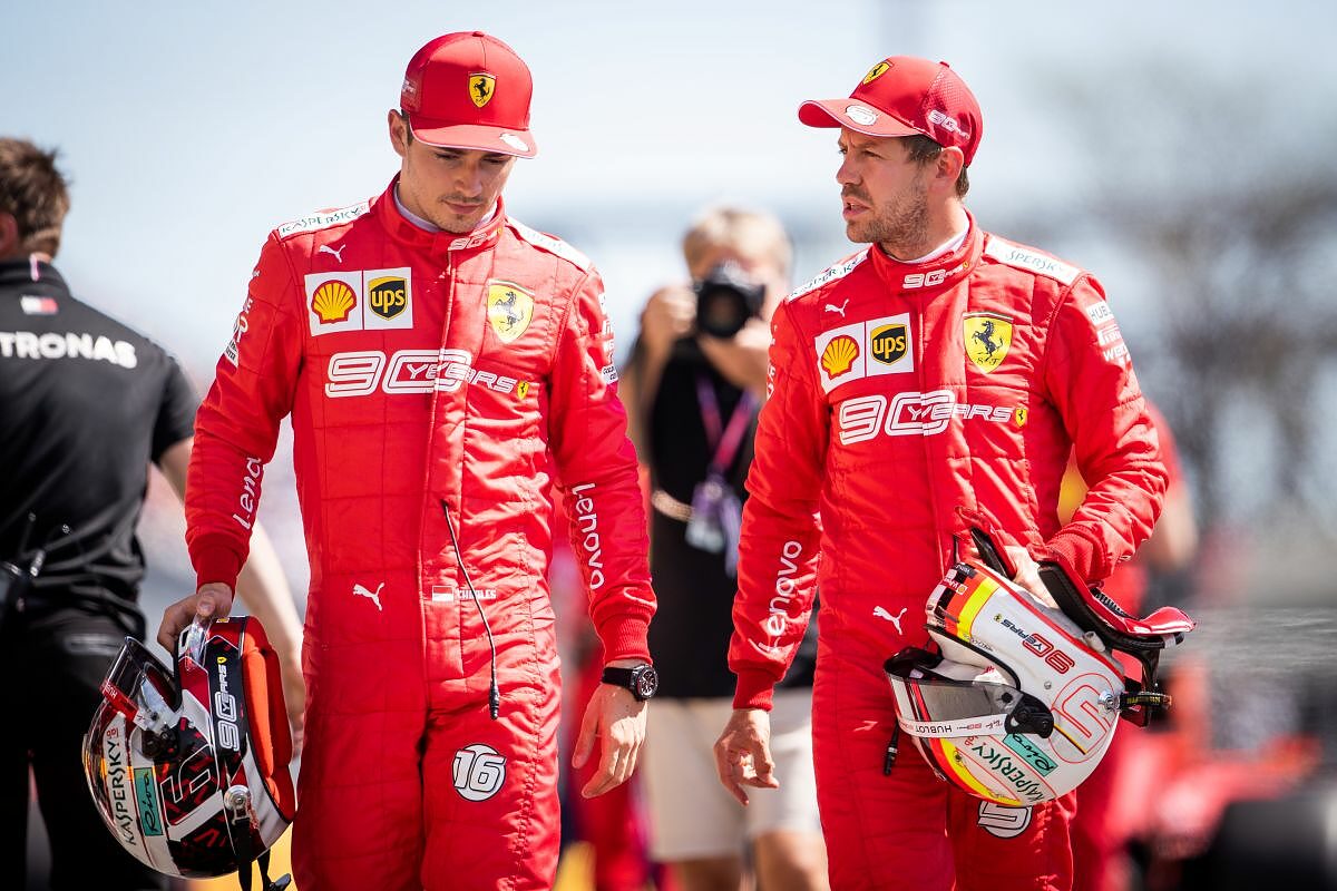 Ferrari Leclerc Hamilton Vettel
