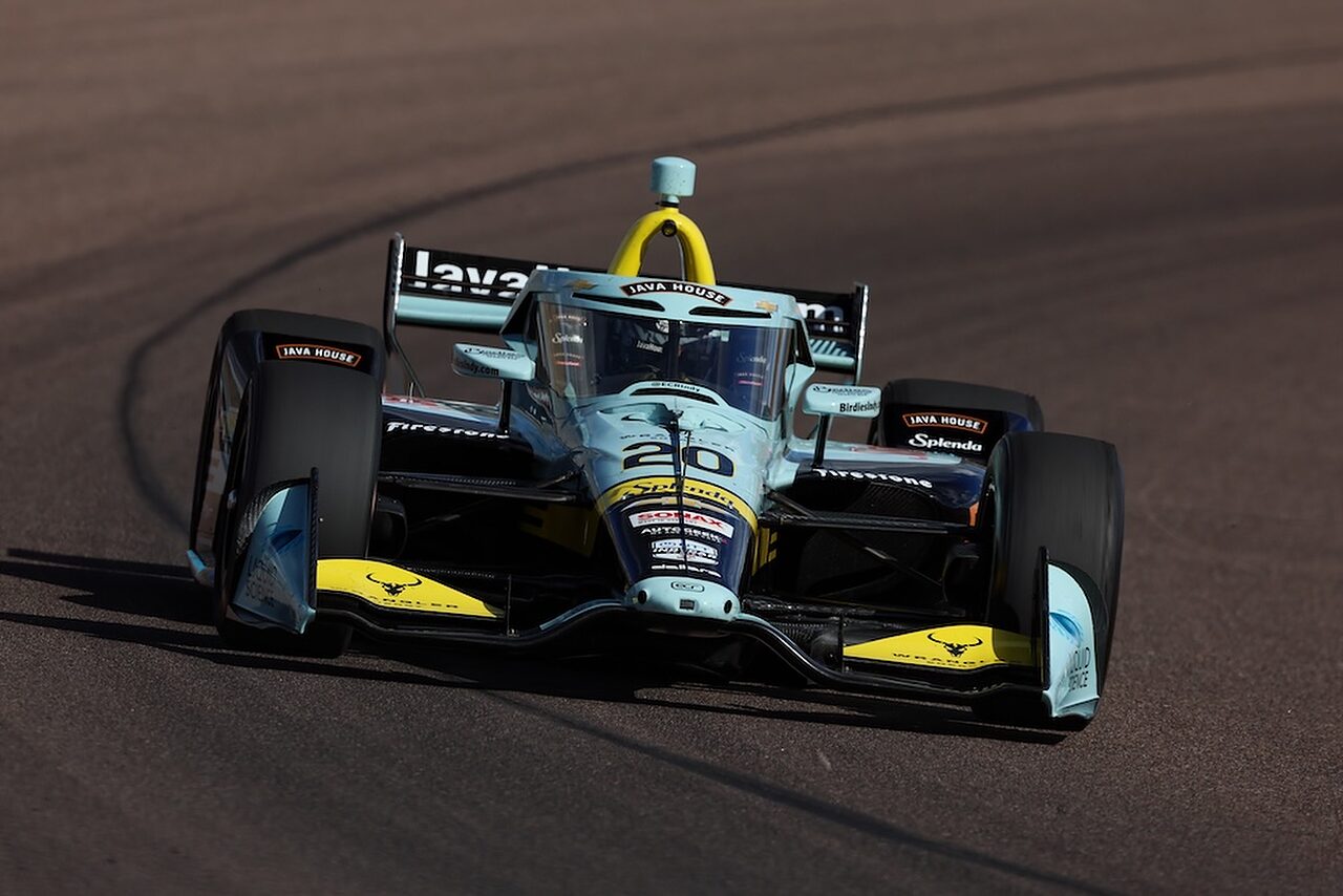 Rossi in azione sull'ovale di Phoenix