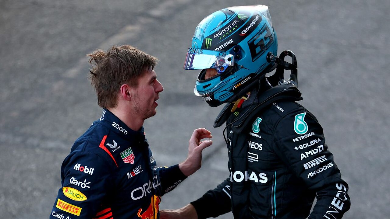 George Russell Max Verstappen F1