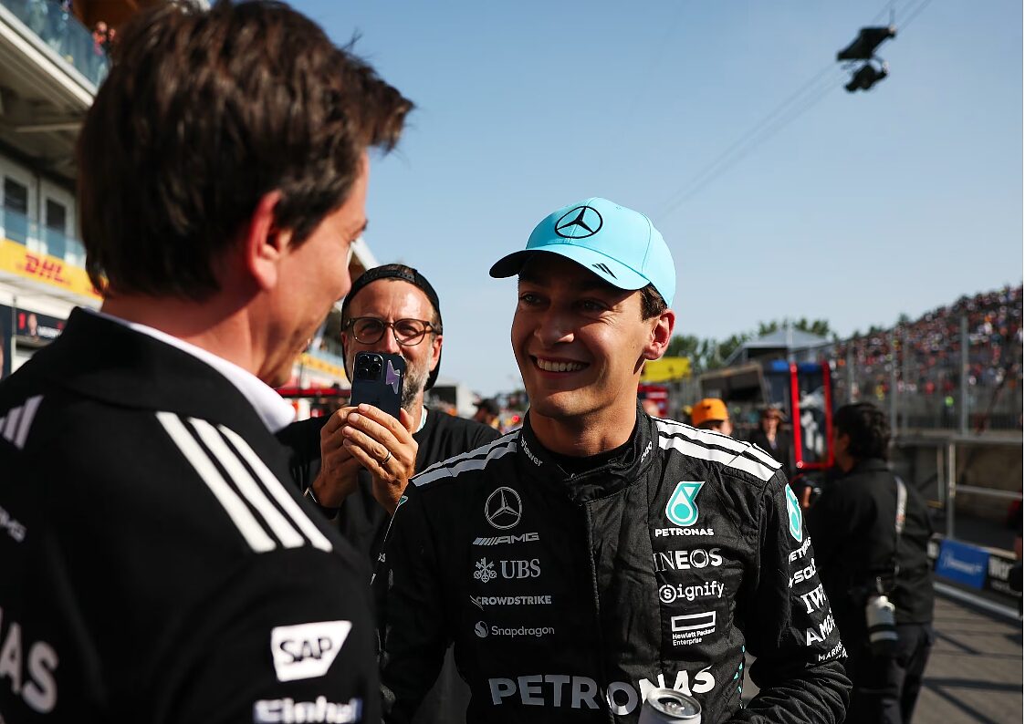 Russell e Toto Wolff