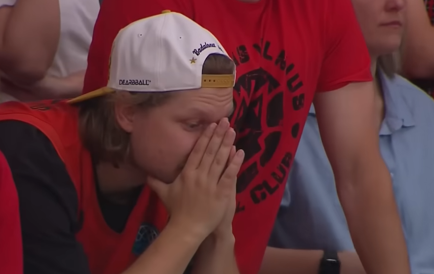 Incredulita' tra i tifosi Rytas al termine della partita