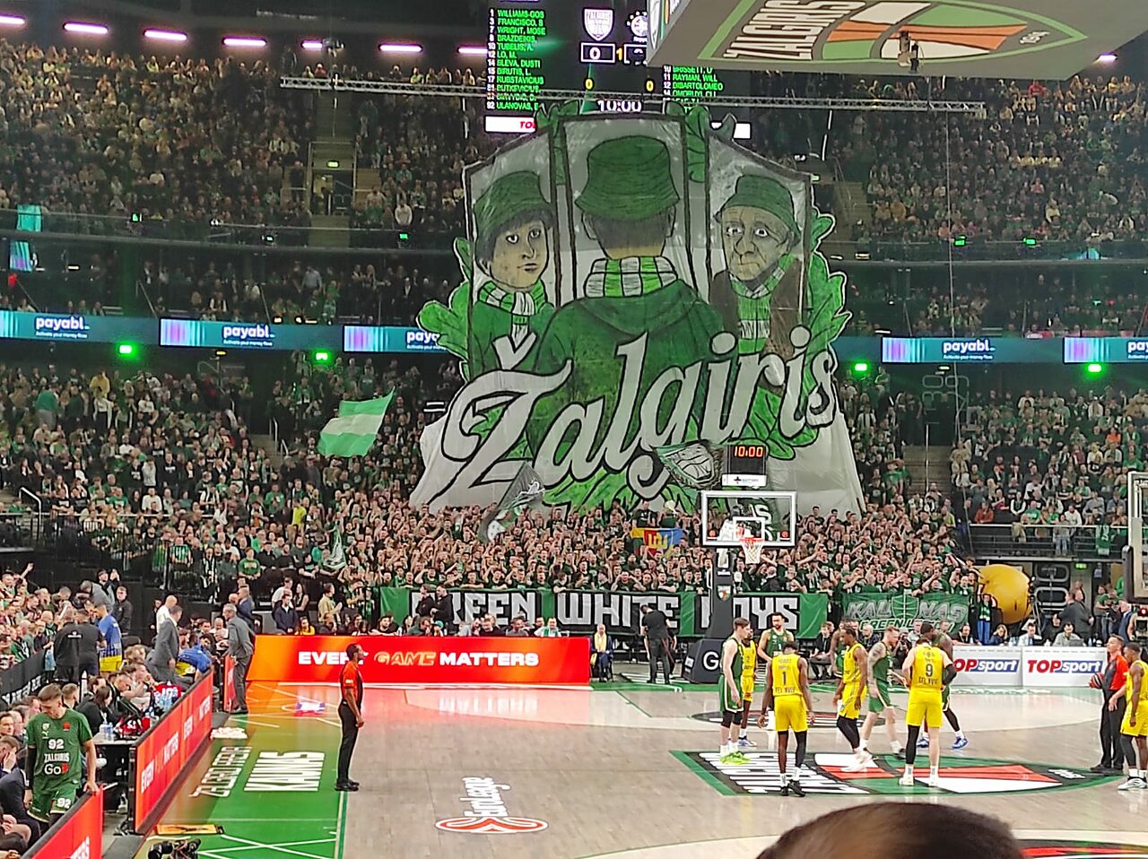 L'atmosfera della Zalgirio Arena