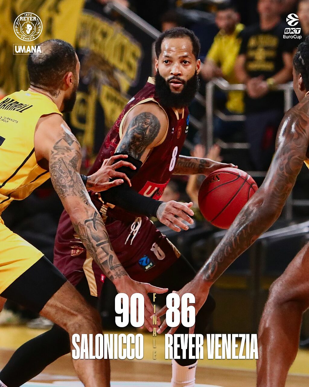 Ko pesante per la Reyer a Salonicco