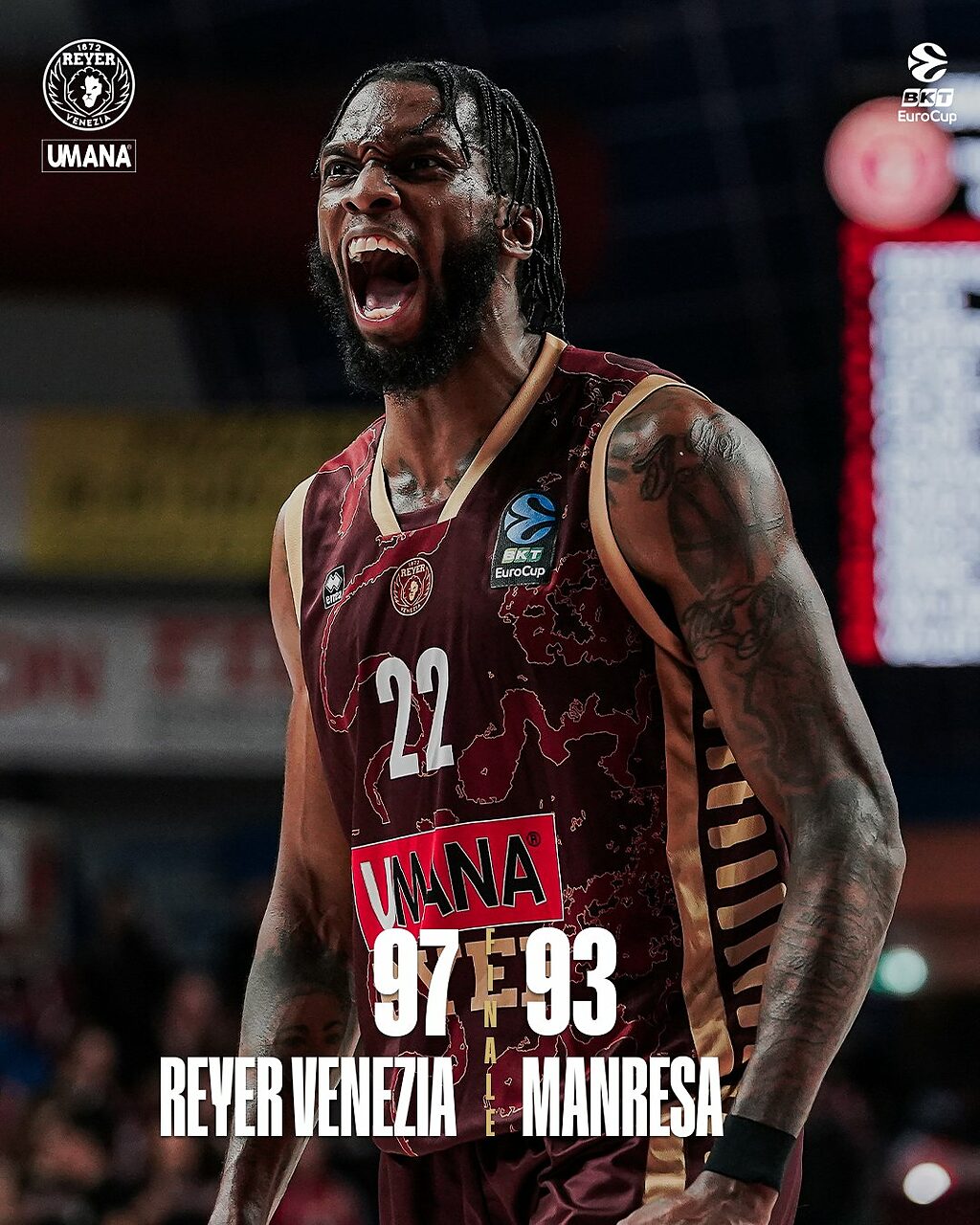 Successo per la Reyer su Manresa