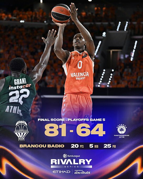 Valencia domina il Pana in gara 5: Final 4 per i #taronja