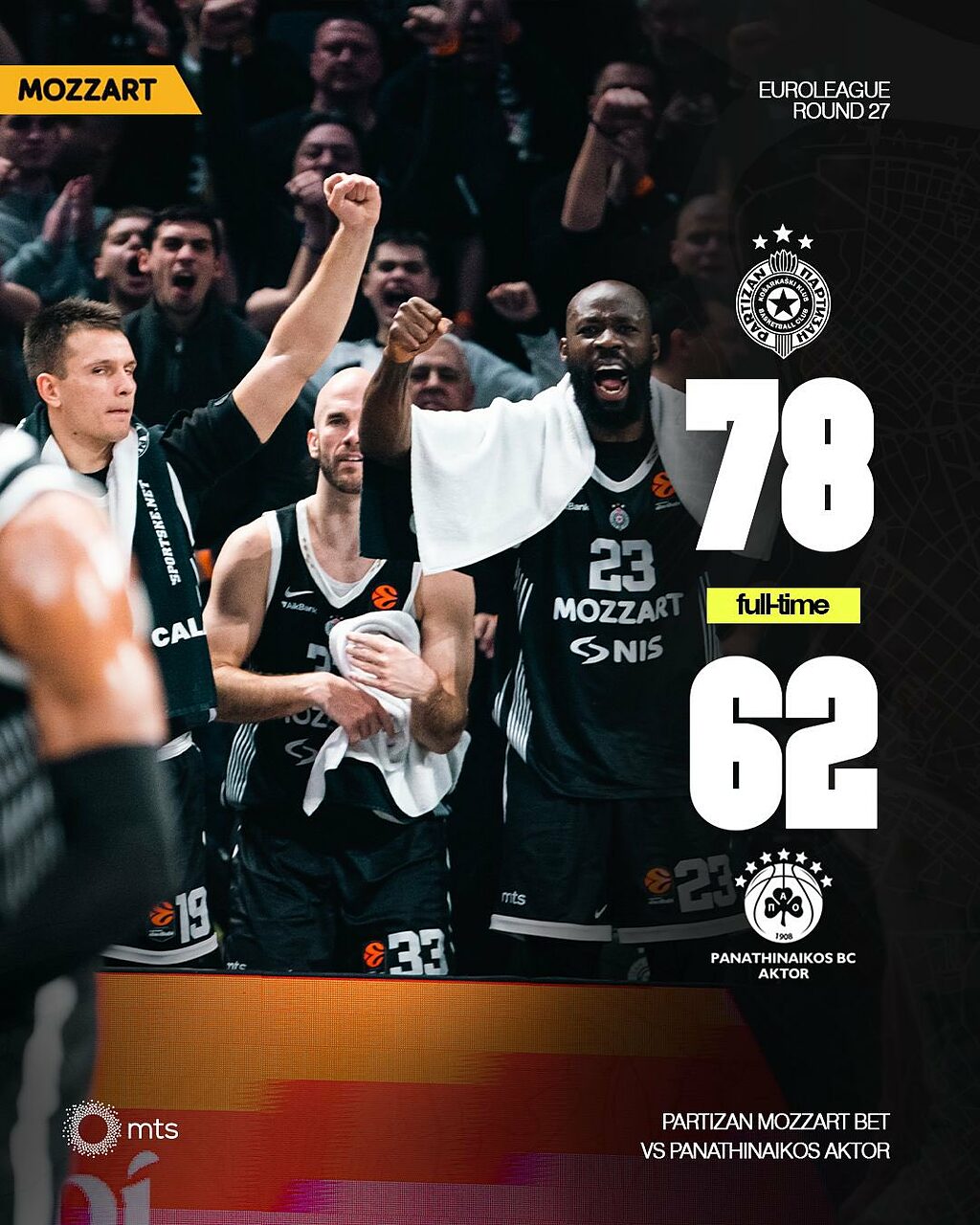 Panathinaikos travolto a Belgrado