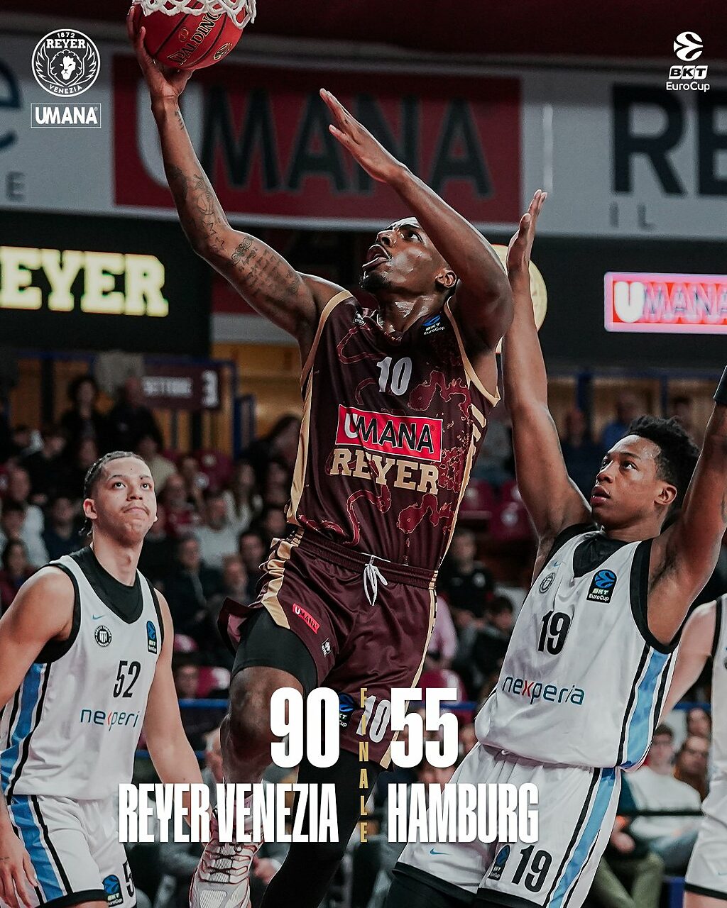 La Reyer affonda Amburgo