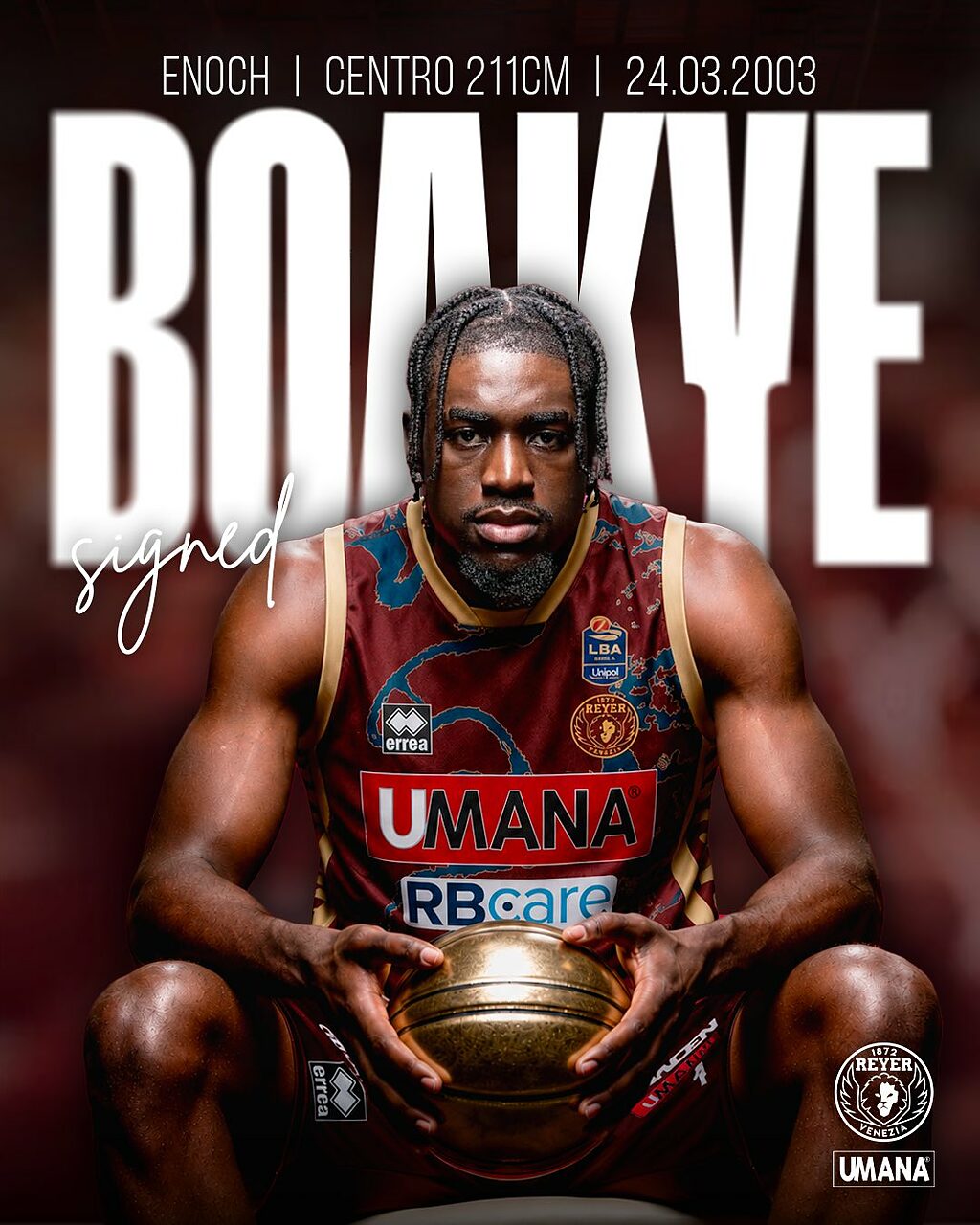Colpo Boakye per la Reyer