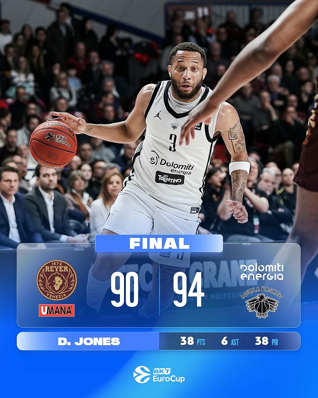 Trento vola ai quarti