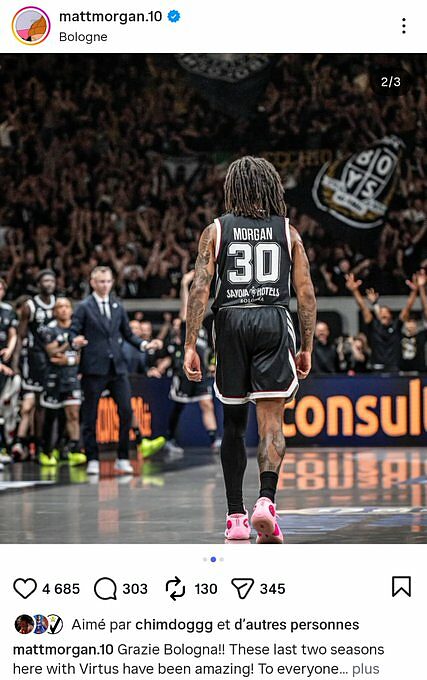 Matt Morgan saluta la Virtus