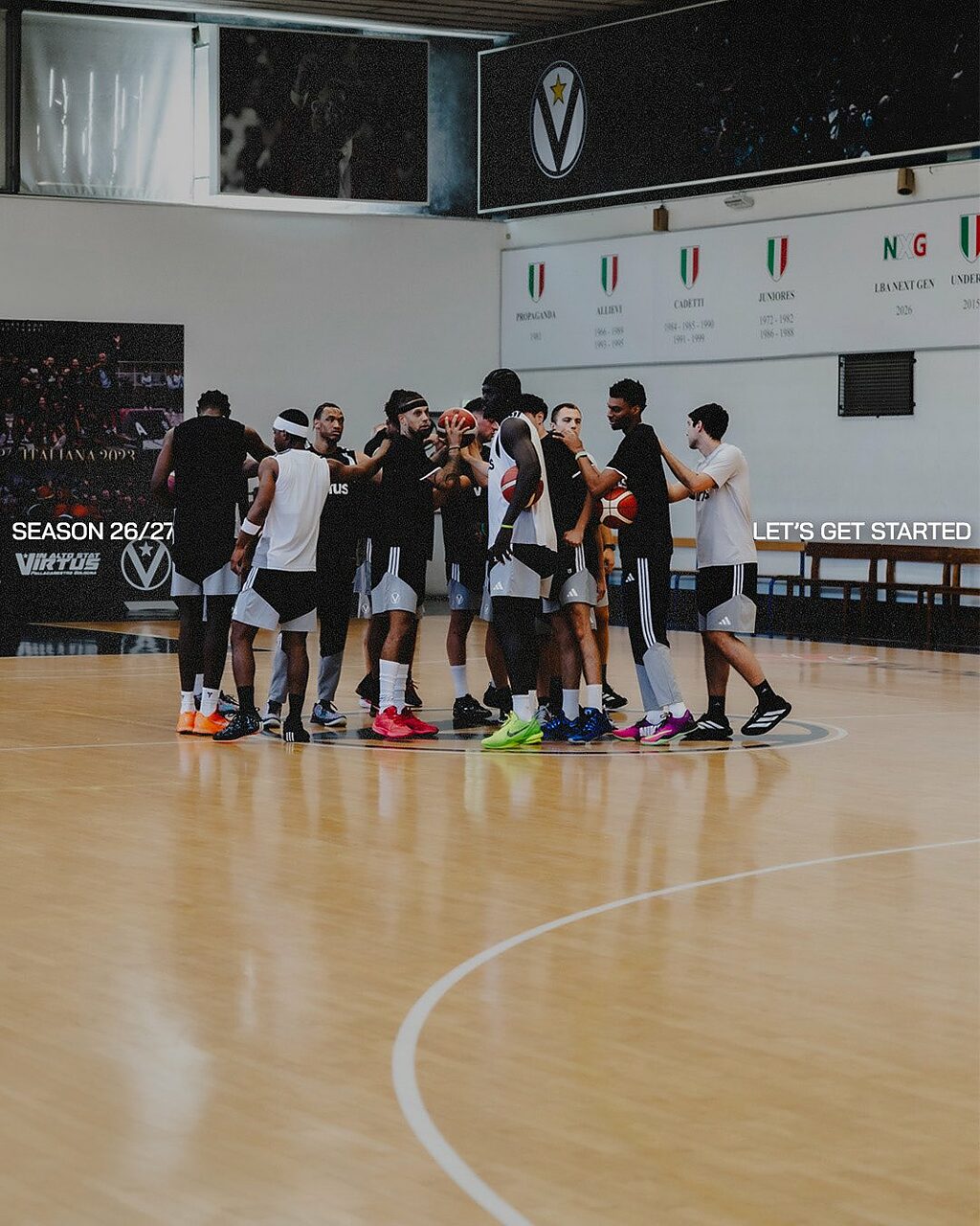 Primi allenamenti di squadra Virtus