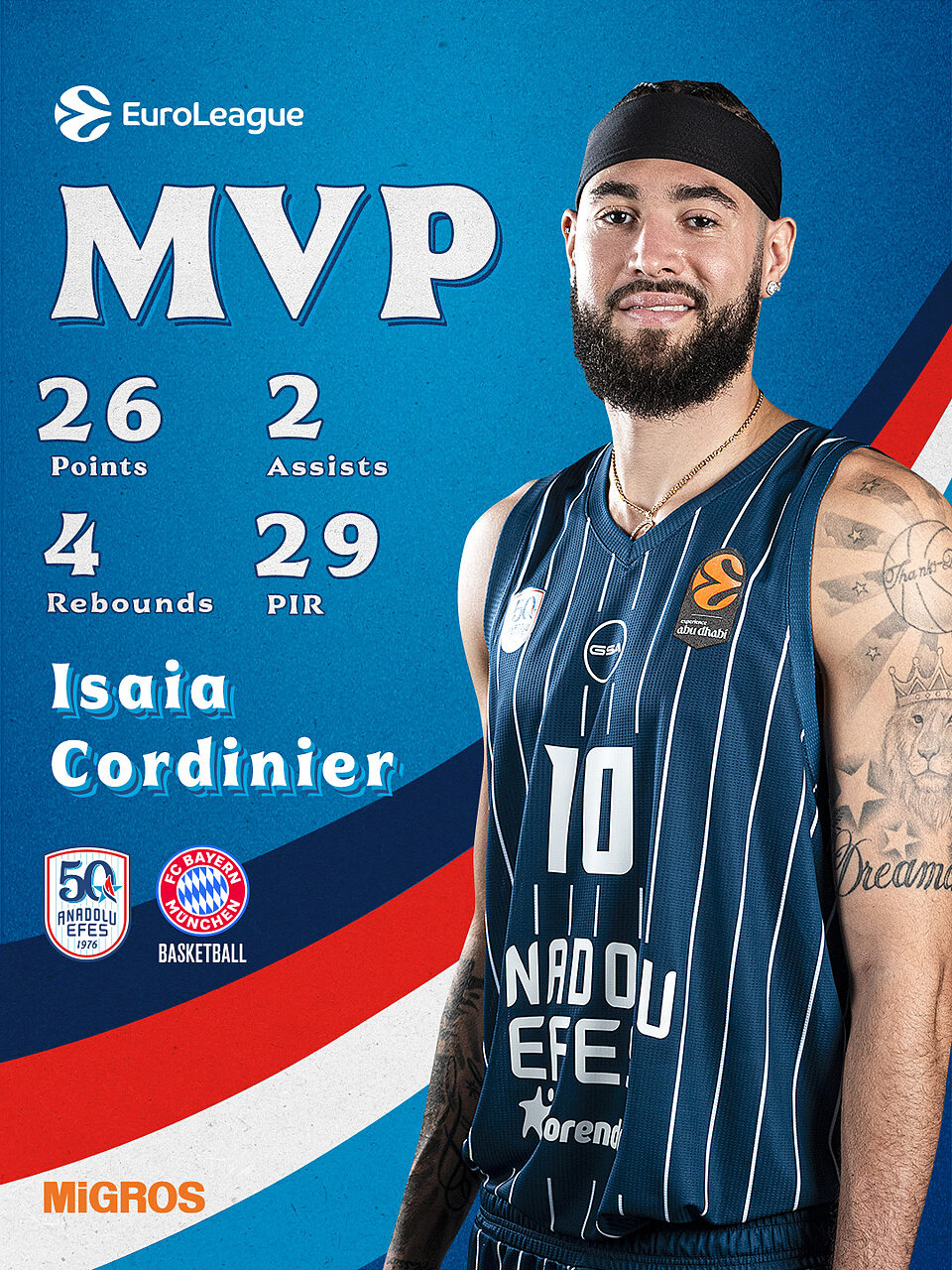 Cordinier guida l'Efes