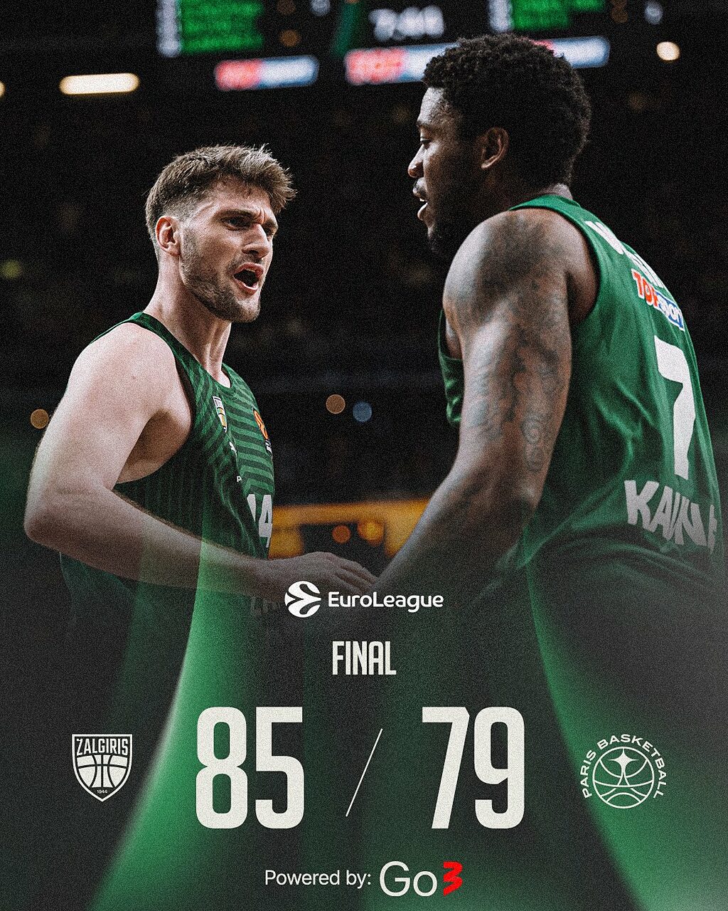 Zalgiris Kaunas Parigi risultato finale 85-79