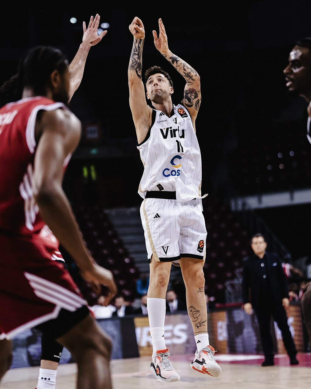 Tommaso Baldasso in azione con la Virtus