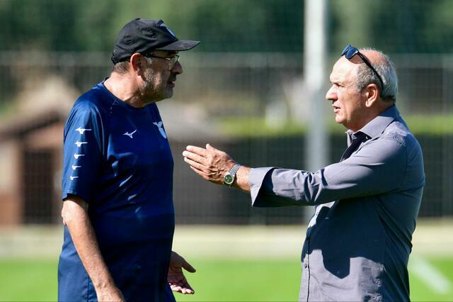 Sarri e Fabiani a colloquio