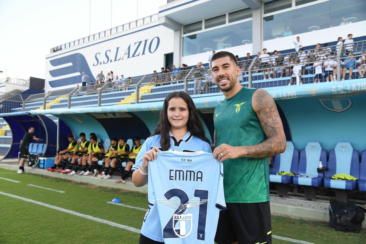 Zaccagni con la piccola Emma