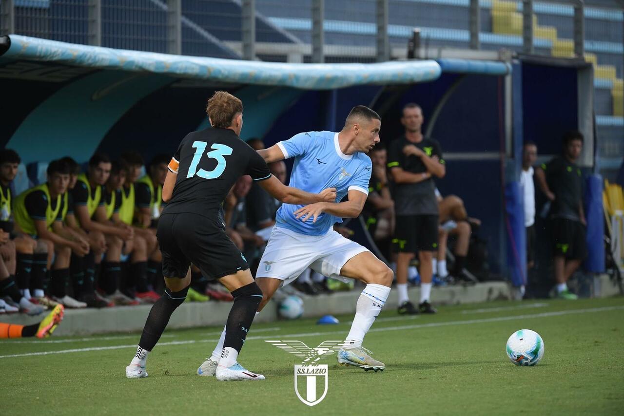 Marusic in azione nell'amichevole contro la Primavera