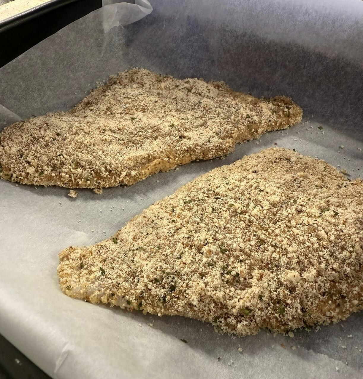 keto cotolette di platessa in teglia