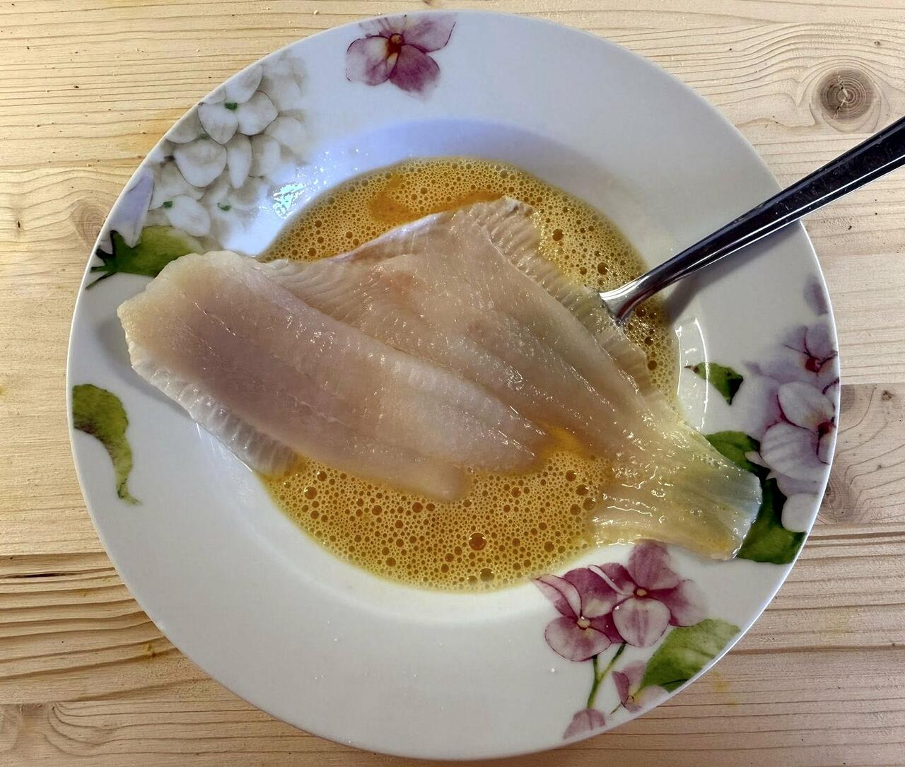 filetto di platessa e uova