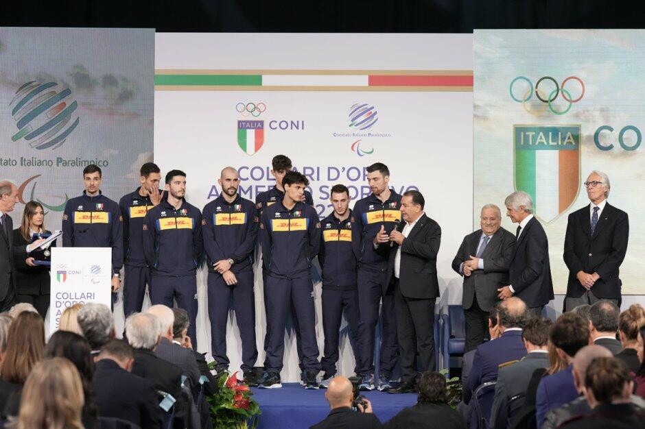 Fipav: Gli azzurri campioni del Mondo premiata ai Collari d'Oro del CONI