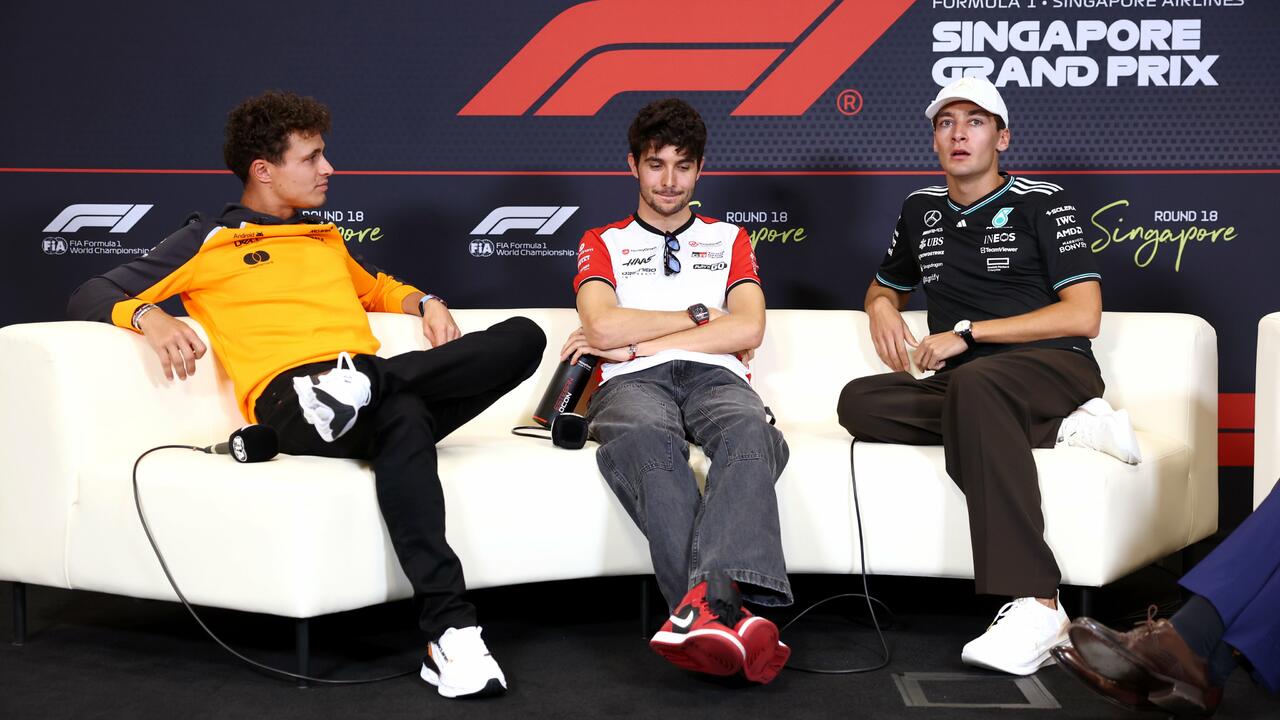 Norris Ocon Russell Conferenza Piloti GP Singapore F1 2026