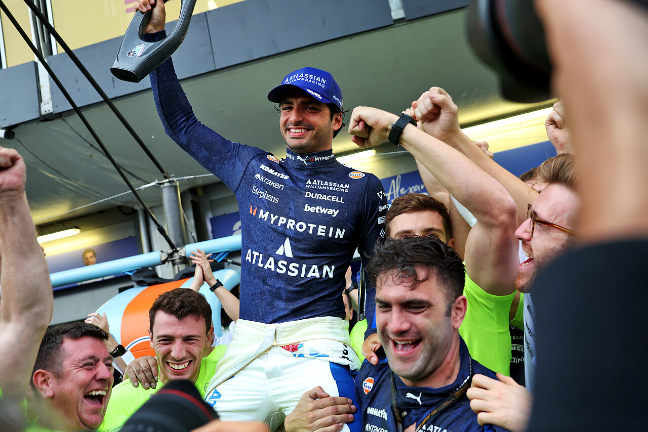 Carlos Sainz Williams Podium F1 Baku 2025