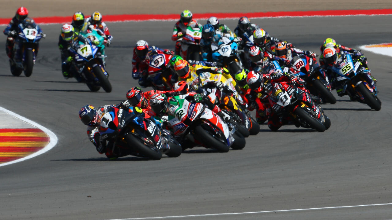 WorldSBK action Aragon 2025 1