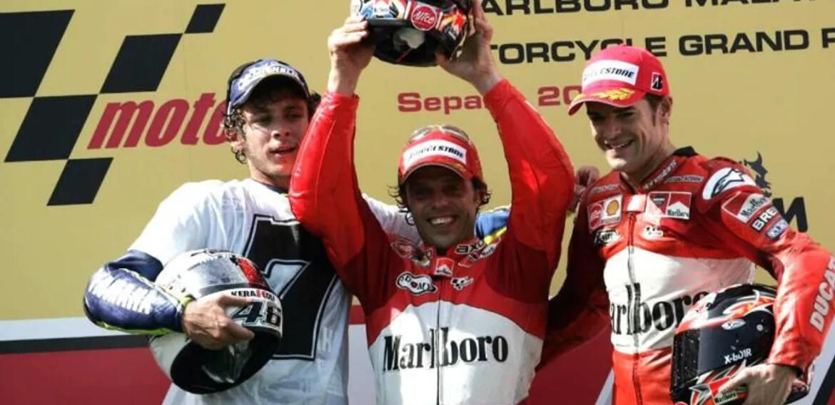 il podio di Sepang 2005 in MotoGP