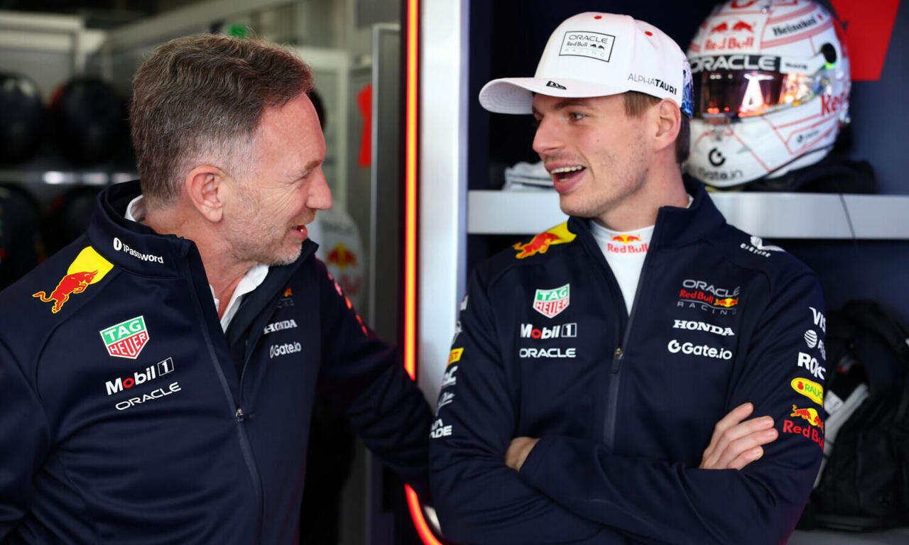 Christian Horner e Max Verstappen