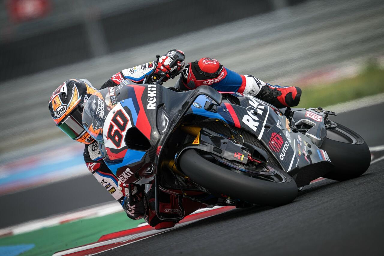 Micheal Van der Mark in pista nel round d'Ungheria