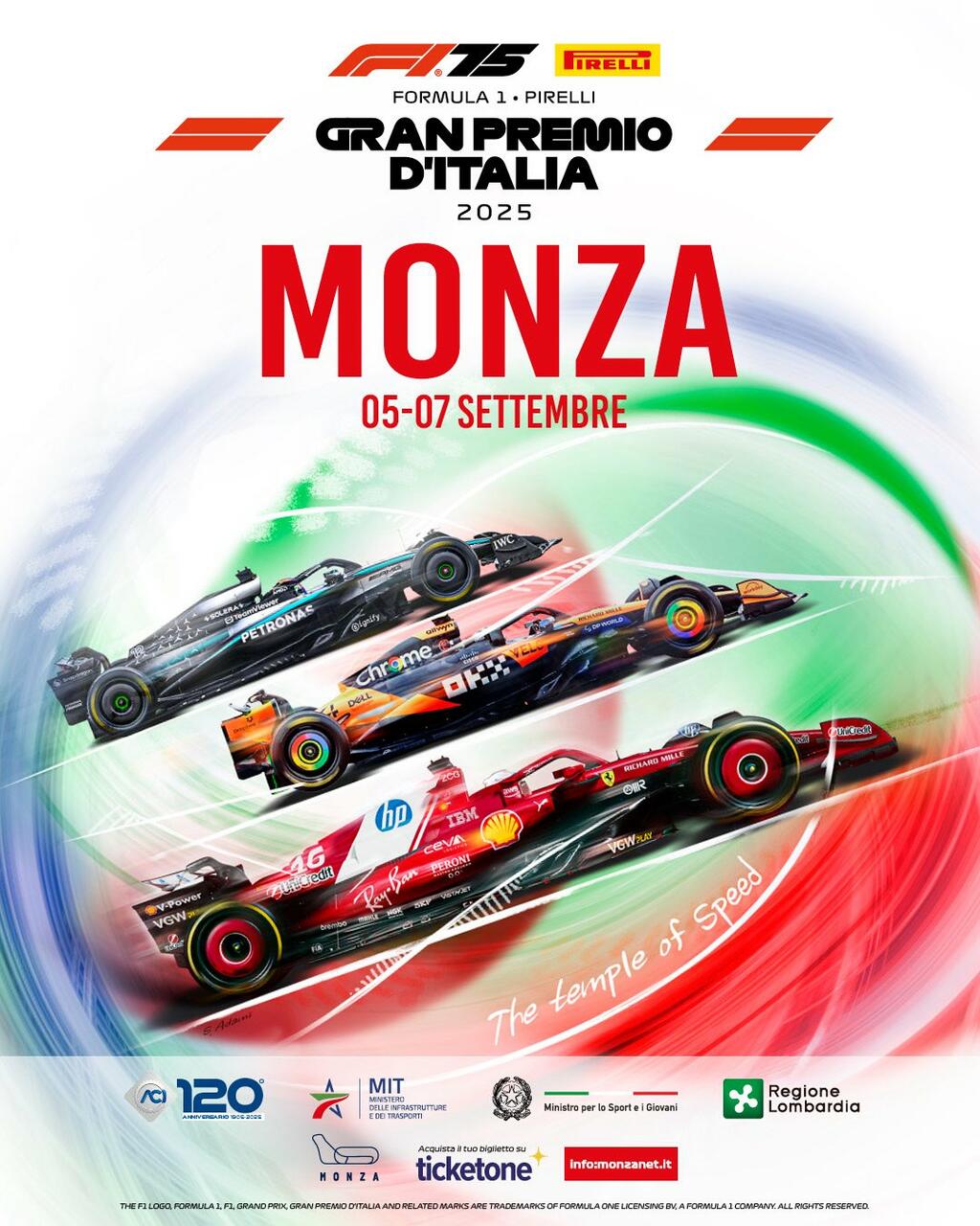 Poster Monza F1 GP Italia 2025