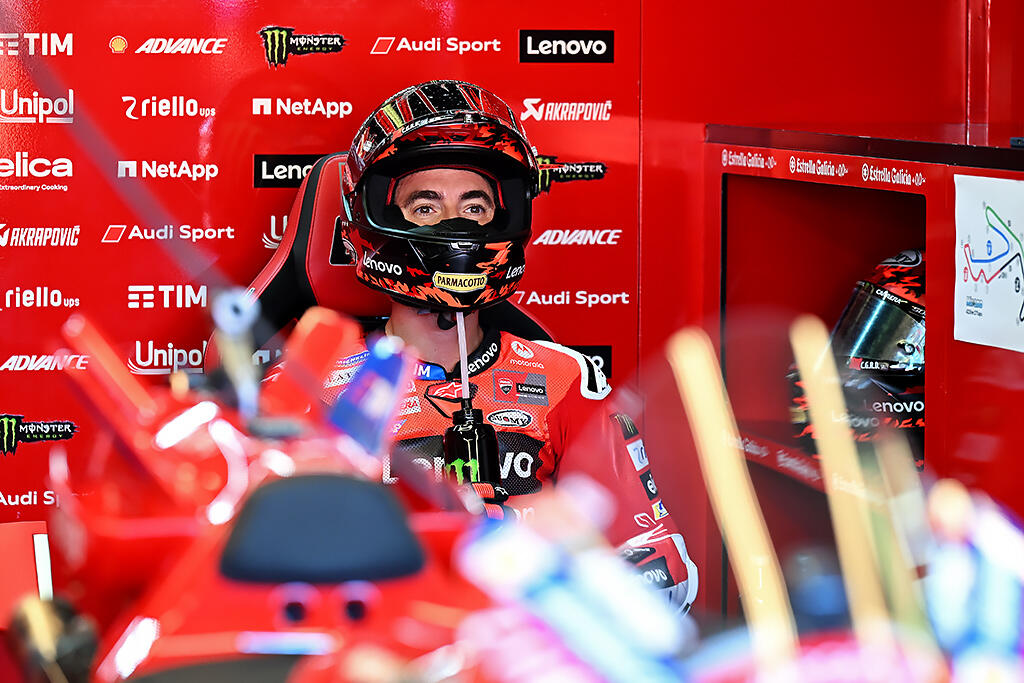 Pecco Bagnaia in azione sul circuito di Misano