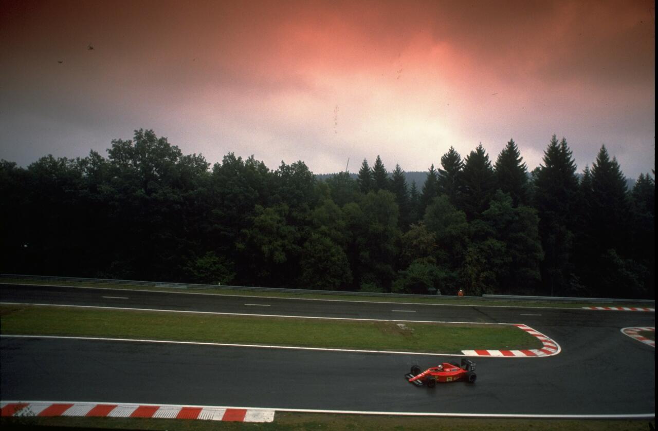 Mansell Ferrari Old Bus Stop Chicane F1 GP Belgio 1989