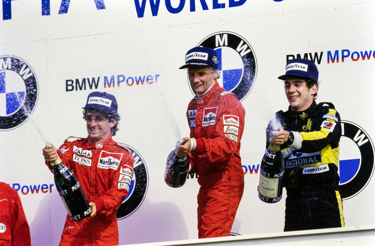 Lauda Podio GP Olanda F1 1985