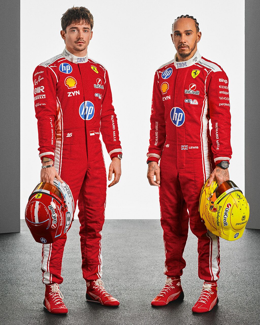 Leclerc Hamilton Ferrari F1 Tute 2026