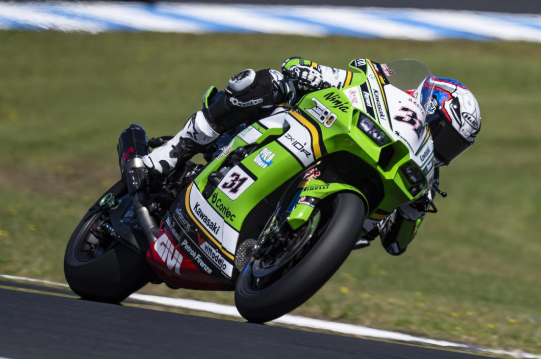 garrett gerloff in pista con kawasaki