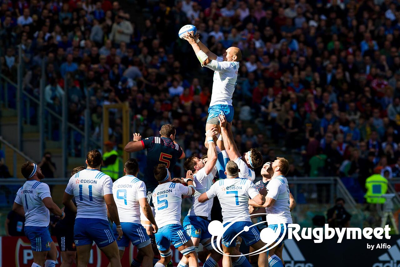 Sergio Parisse leader della touche da giocatore, ora allenatore