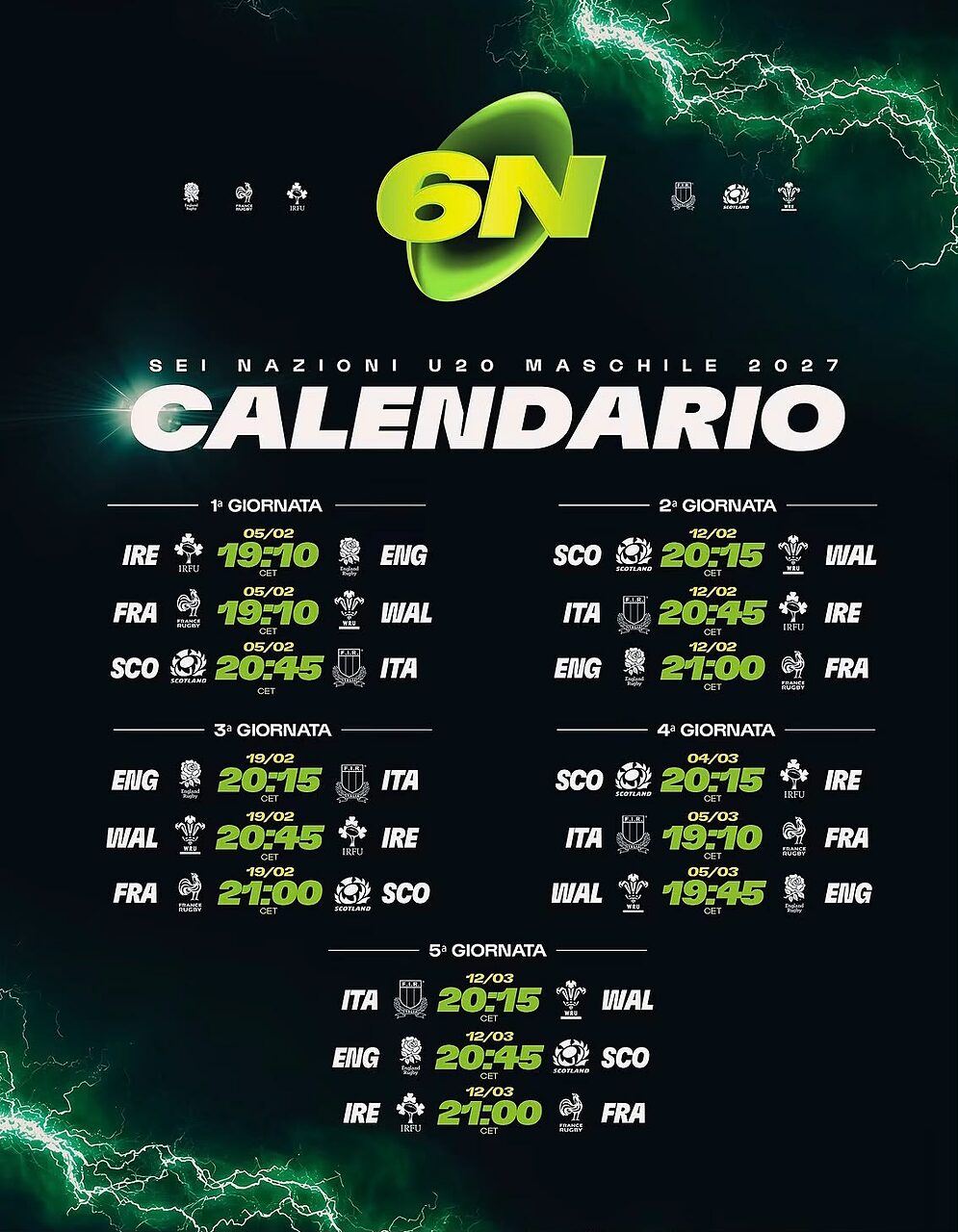 Calendario in grafica 